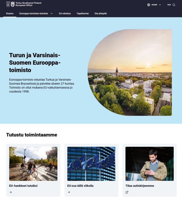 Eurooppa-toimiston ilme uudistui – uudet nettisivut julki 